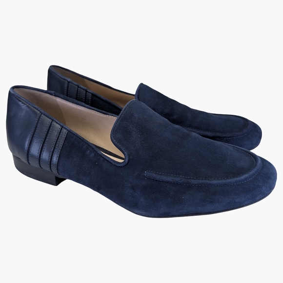 Karl Lagerfeld Shoes - Karl Lagerfeld Paris Navy Suede Loafers Slip On Flats | Size EU 39 US 8.5